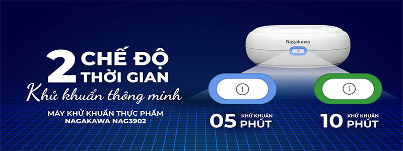 Máy khử khuẩn thực phẩm Nagakawa NAG3902 - Hàng chính hãng