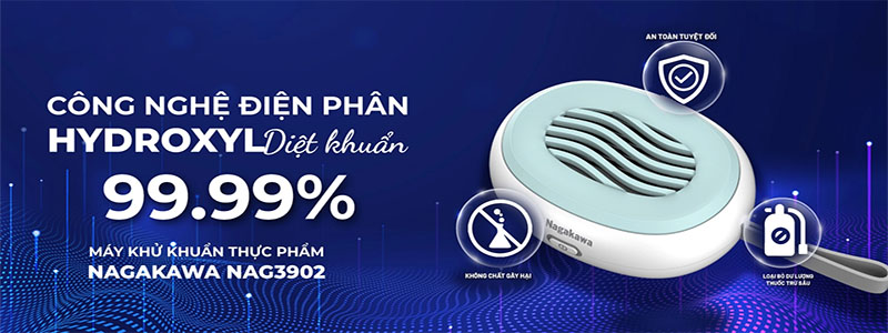 Máy khử khuẩn thực phẩm Nagakawa NAG3902 - Hàng chính hãng