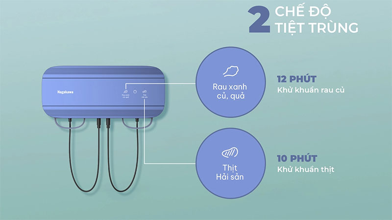 Máy khử khuẩn thực phẩm Nagakawa NAG3905 - Hàng chính hãng