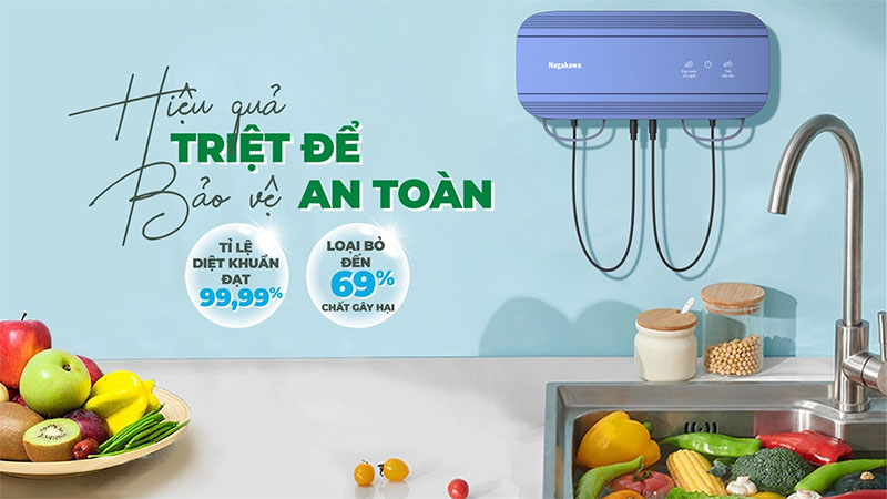 Máy khử khuẩn thực phẩm Nagakawa NAG3905 - Hàng chính hãng