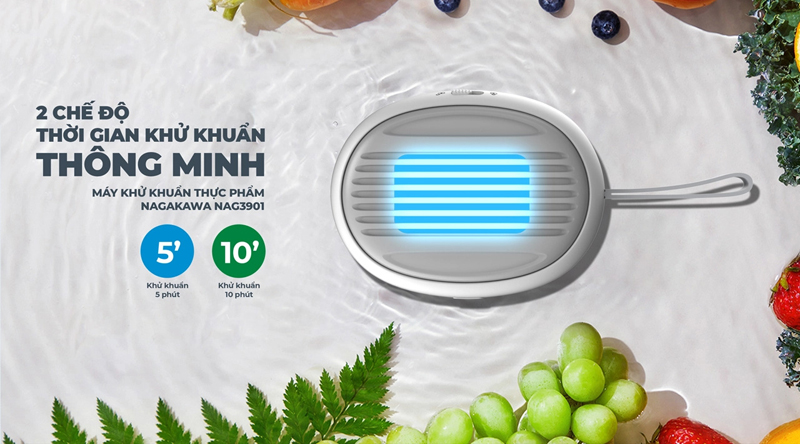 Máy khử khuẩn thực phẩm Nagakawa NAG3901 - Hàng chính hãng