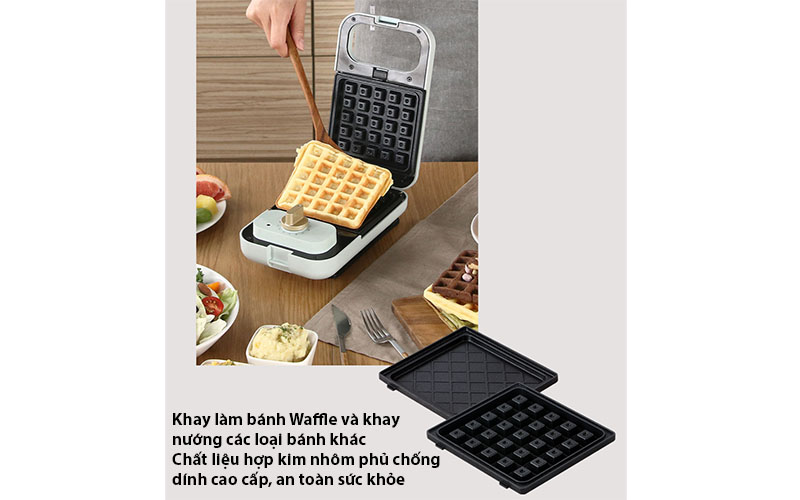 Máy làm bánh Waffle và sandwich Lacuzin LCZ1072 - Hàng chính hãng