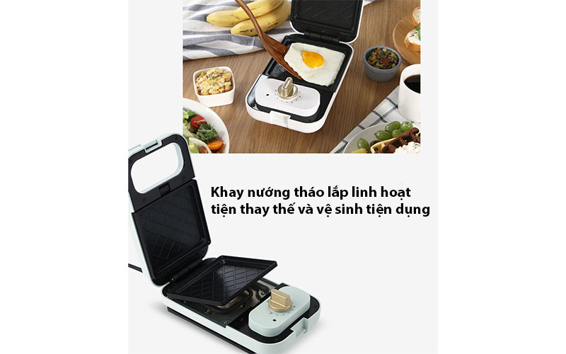 Máy làm bánh Waffle và sandwich Lacuzin LCZ1072 - Hàng chính hãng