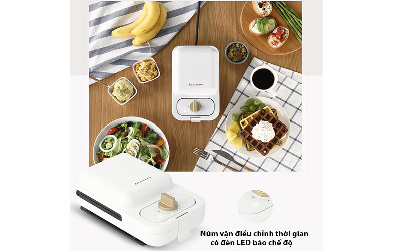 Máy làm bánh Waffle và sandwich Lacuzin LCZ1072 - Hàng chính hãng