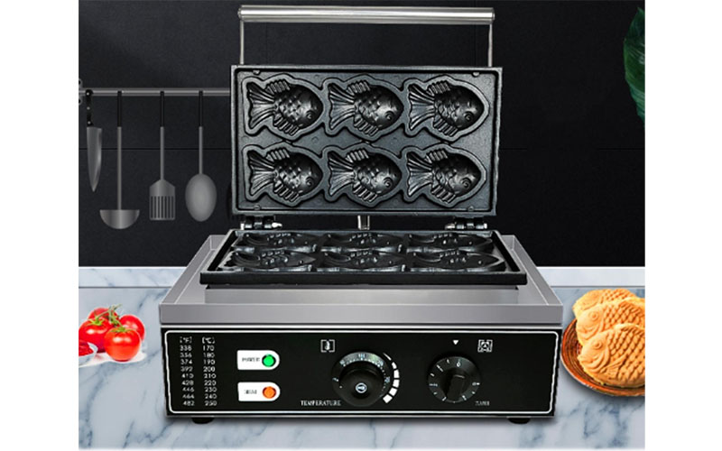 Máy làm bánh cá 6 con dùng điện loại nhỏ