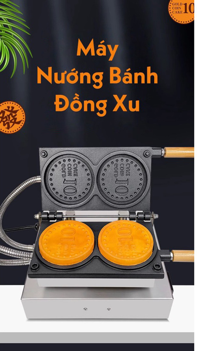 Máy làm bánh đồng xu Hàn Quốc 10 Won JC-2 loại 2 khuôn - Hàng chính hãng