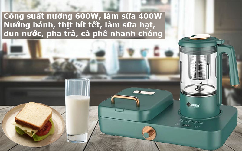 Máy làm bữa sáng Arber GDTT01 RED/GREEN - Hàng chính hãng