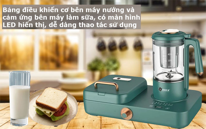 Máy làm bữa sáng Arber GDTT01 RED/GREEN - Hàng chính hãng