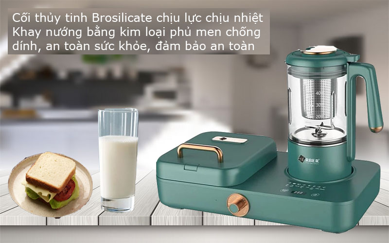 Máy làm bữa sáng Arber GDTT01 RED/GREEN - Hàng chính hãng
