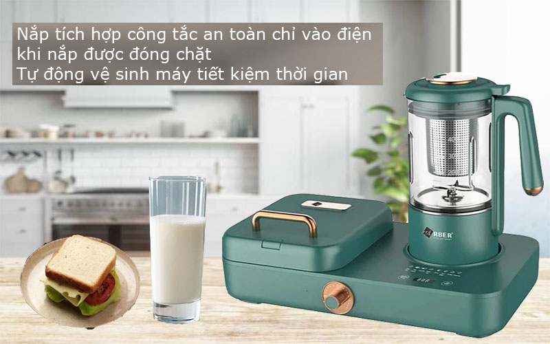 Máy làm bữa sáng Arber GDTT01 RED/GREEN - Hàng chính hãng