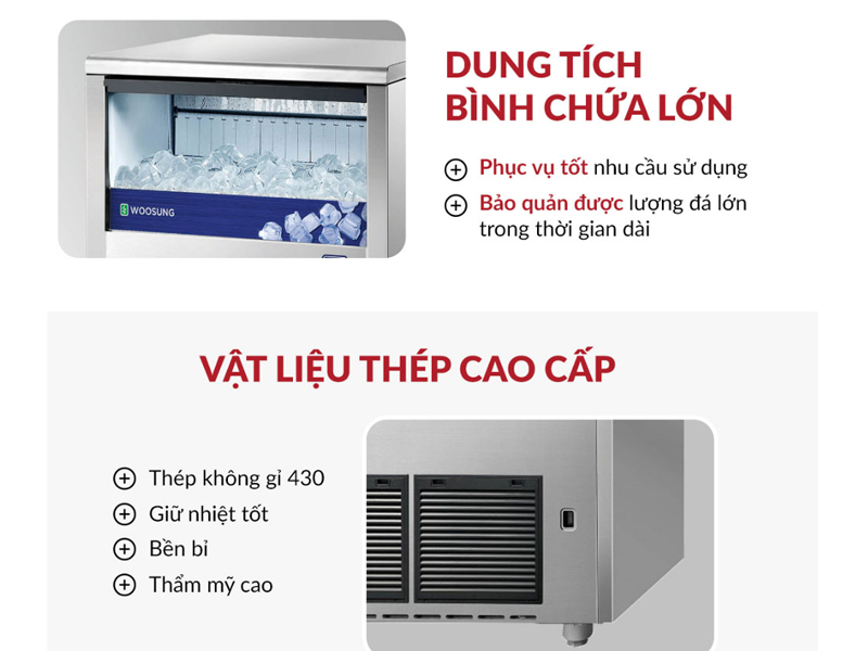 Máy làm đá công nghiệp Woosung WSIM-100A - Hàng chính hãng