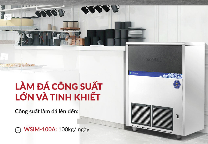Máy làm đá công nghiệp Woosung WSIM-100A - Hàng chính hãng