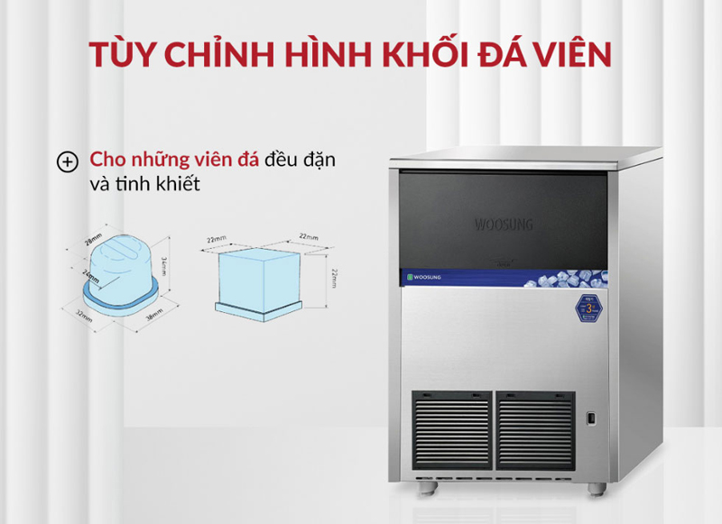 Máy làm đá công nghiệp Woosung WSIM-100A - Hàng chính hãng
