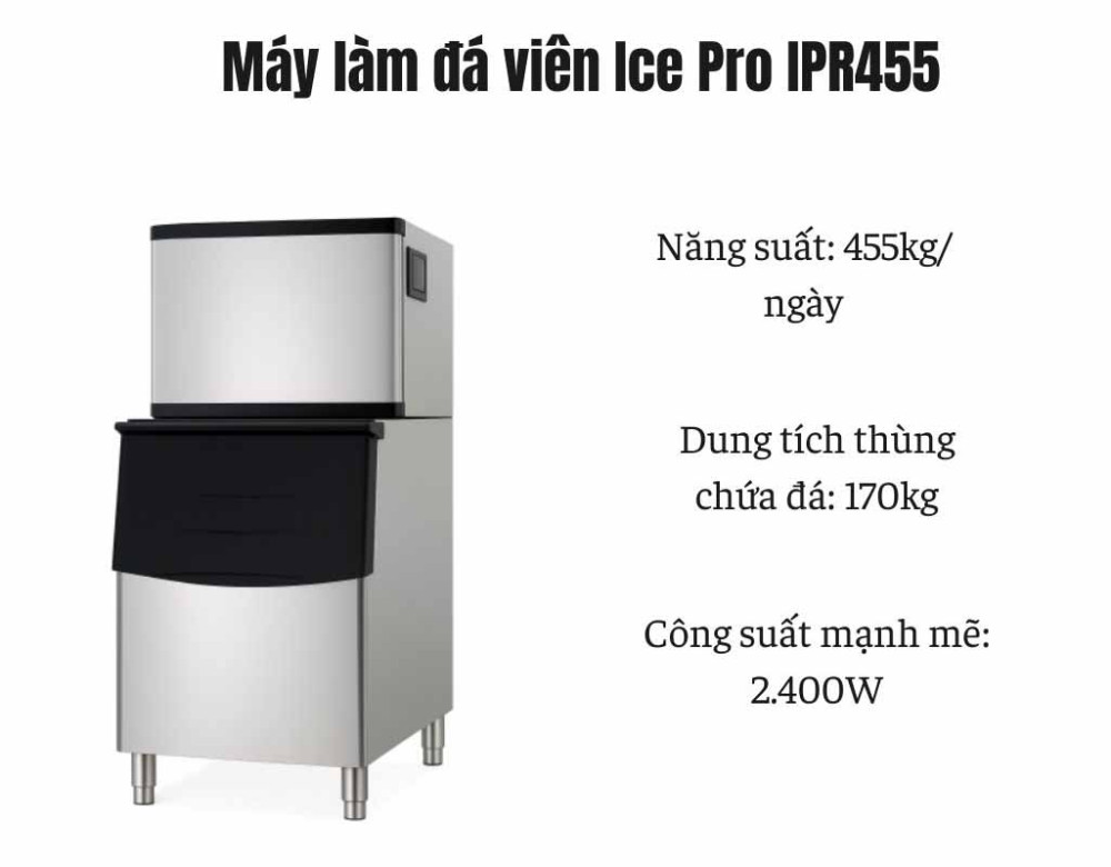 Máy làm đá viên Ice Pro IPR455 - Hàng chính hãng