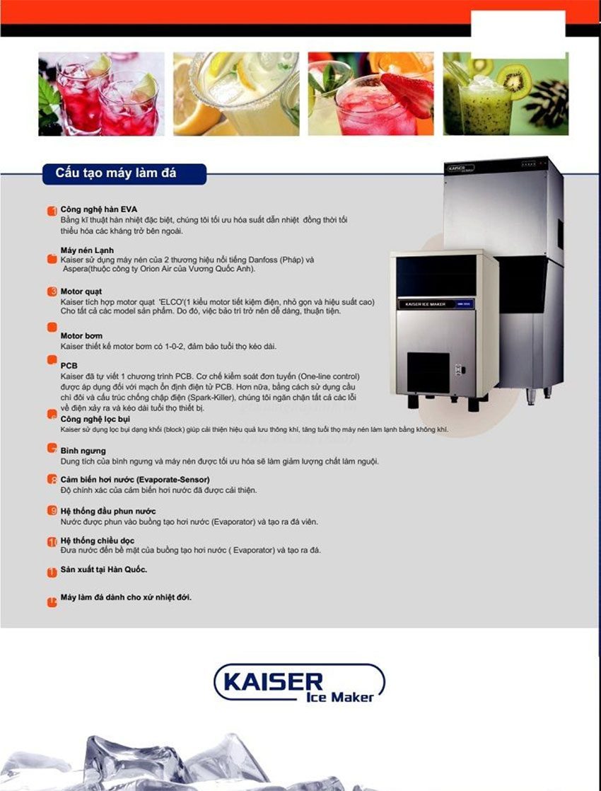 Tính năng của máy làm đá viên Kaiser IMK-55S