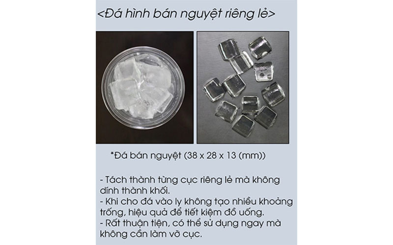 Máy làm đá viên Lassele LUI-60A - Hàng chính hãng