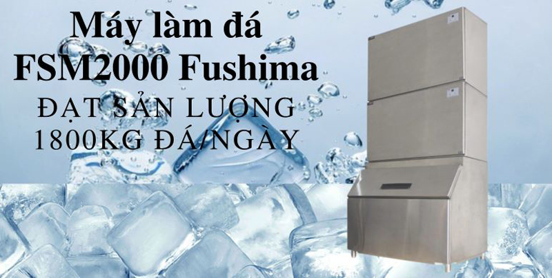 Năng suất làm đá 1800kg/ngày