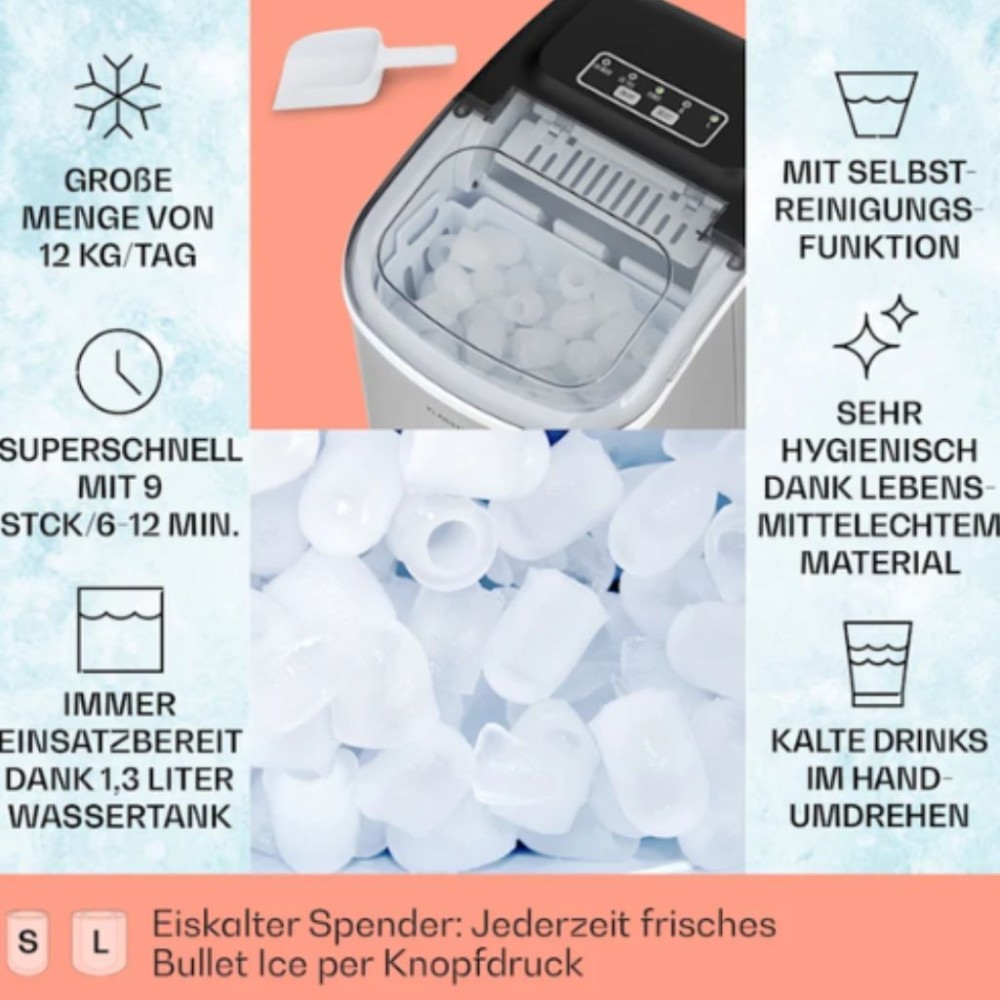 Máy làm đá Klarstein Profi Eismaschine - Hàng chính hãng