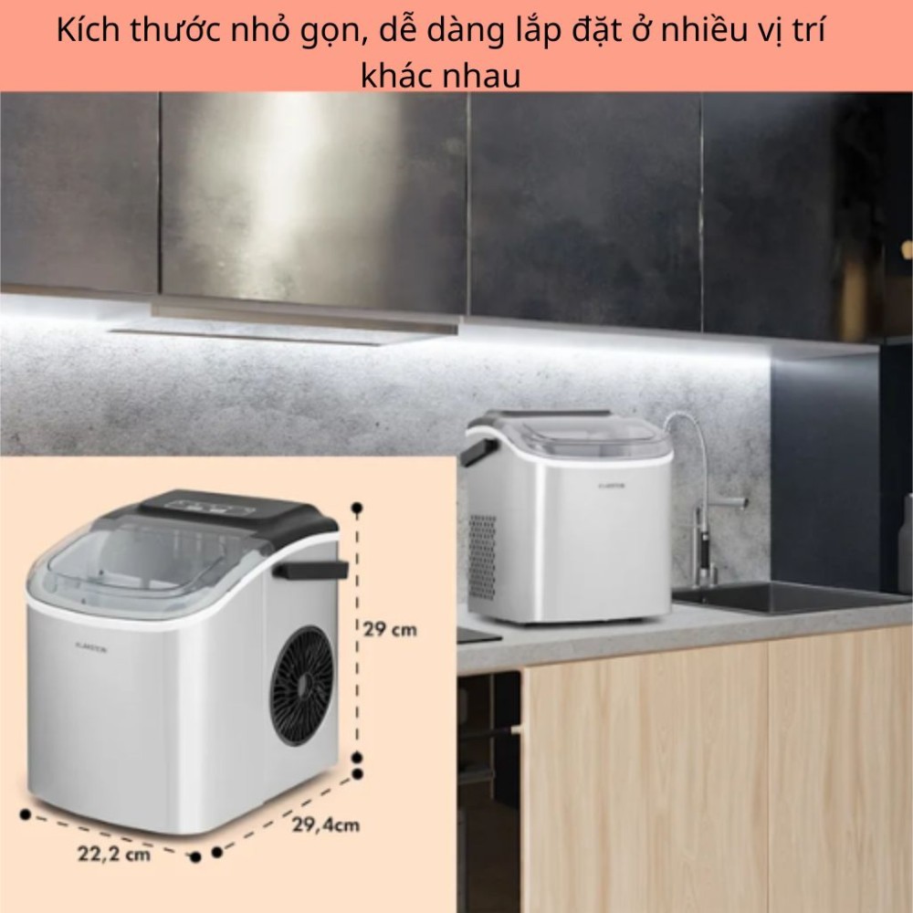 Máy làm đá Klarstein Profi Eismaschine - Hàng chính hãng