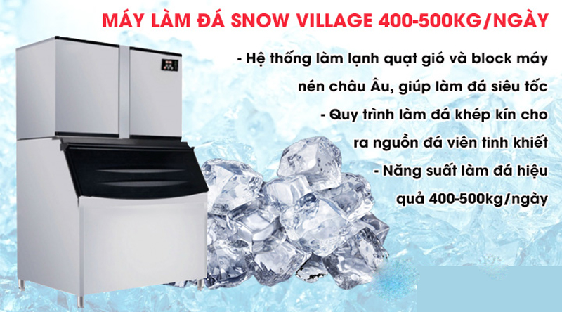 Máy làm đá viên Snow Village AP-500 - Hàng chính hãng