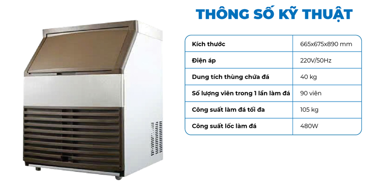 Máy làm đá công nghiệp Yubann YB-TH210 - Hàng chính hãng