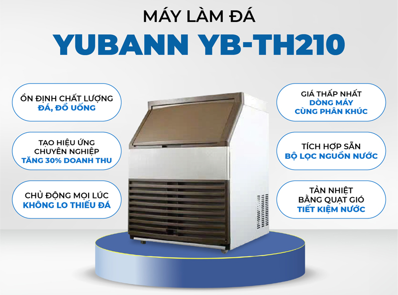 Máy làm đá công nghiệp Yubann YB-TH210 - Hàng chính hãng