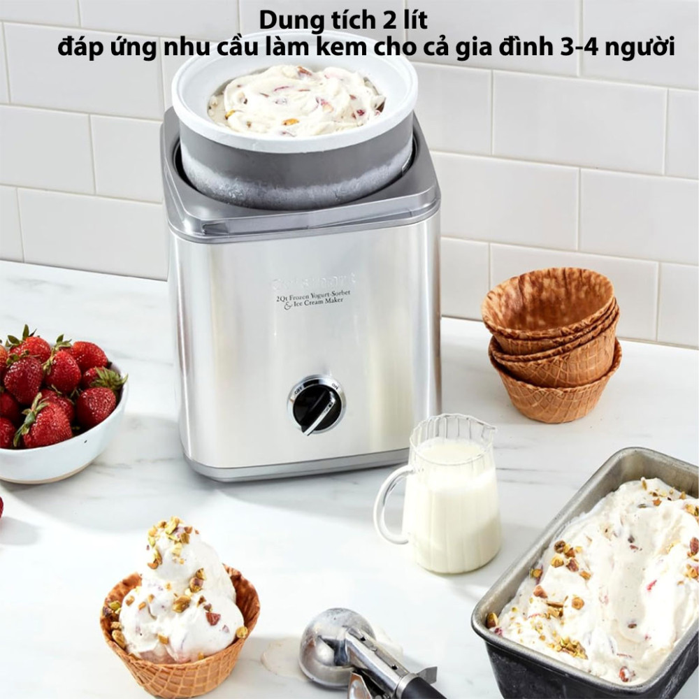 Máy làm kem mini Cuisinart ICE-30BCHK 2 lít - Hàng chính hãng