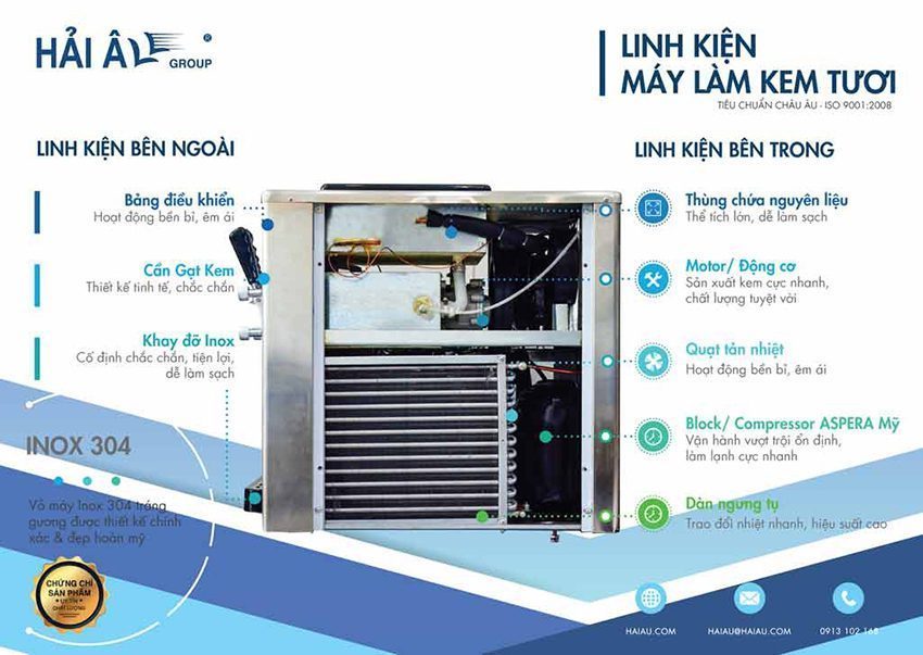 Máy làm kem tươi Hải Âu HAK 322 - Hàng chính hãng