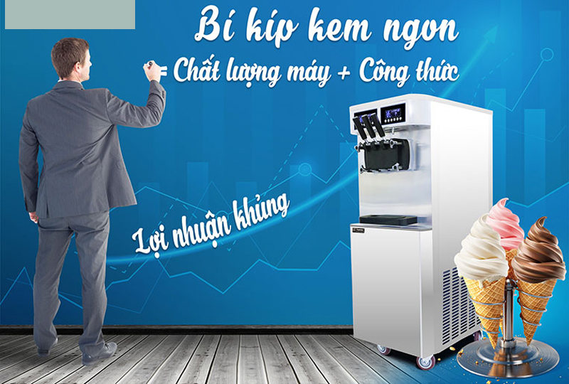 Bí quyết để tạo ra món kem chất lượng chính là: công thức + máy làm kem  tốt