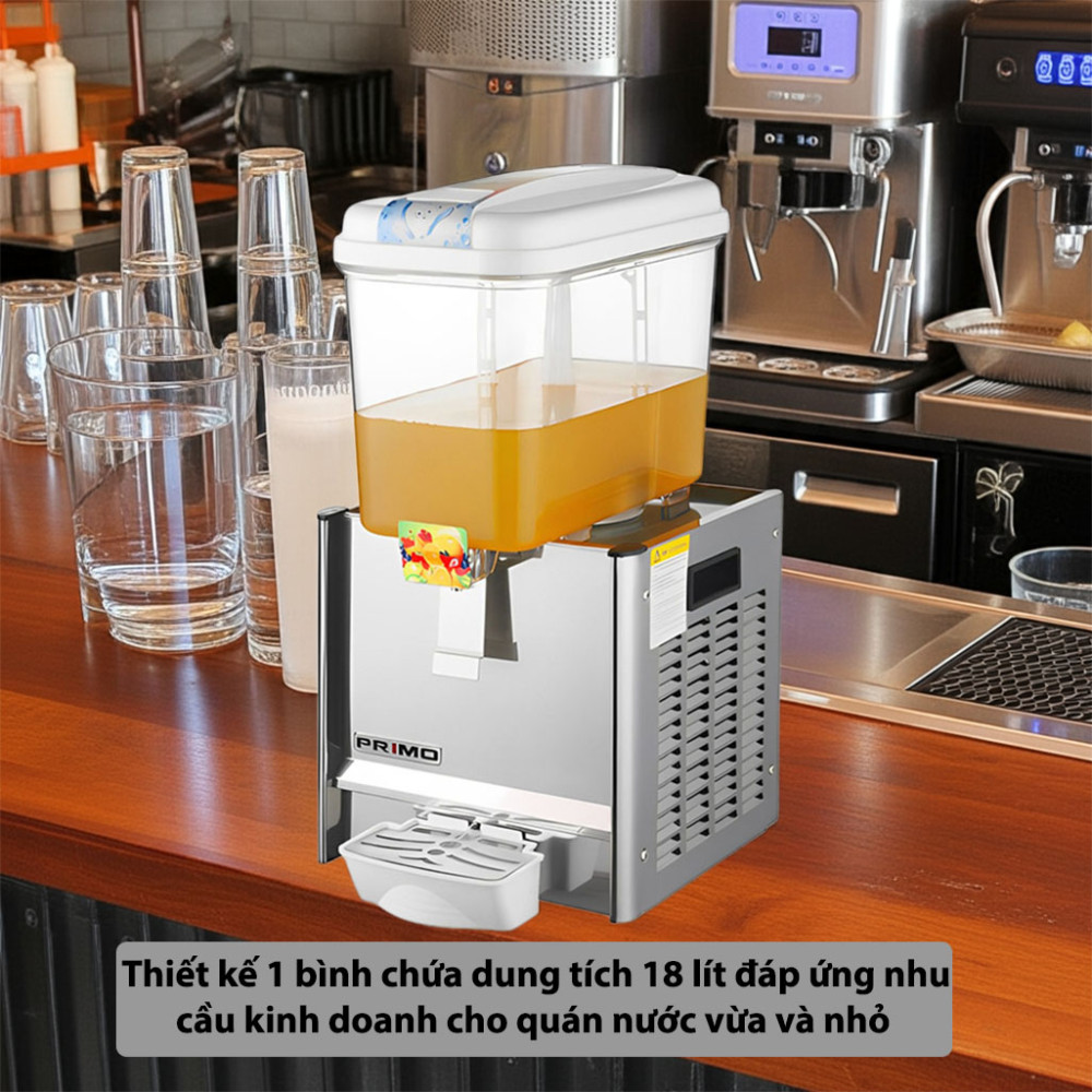 Máy làm lạnh nước trái cây 1 ngăn Primo 0200601425 dung tích bình phù hợp quán kinh doanh nhỏ lẻ