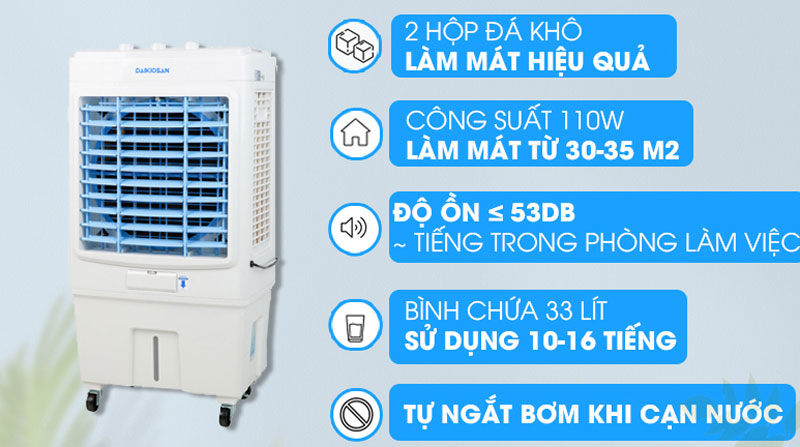 Máy làm mát không khí Daikio DKA-04000C - Hàng chính hãng
