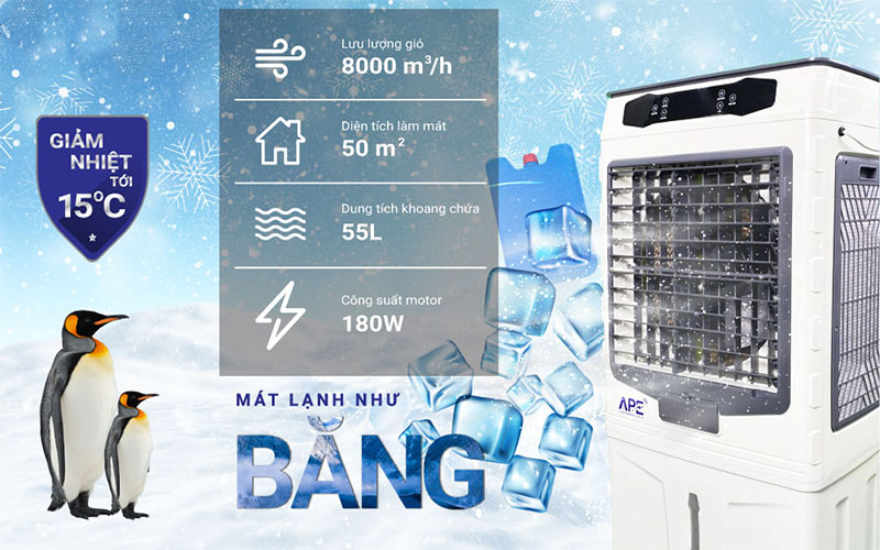 Máy làm mát không khí APE AP8001R - Hàng chính hãng