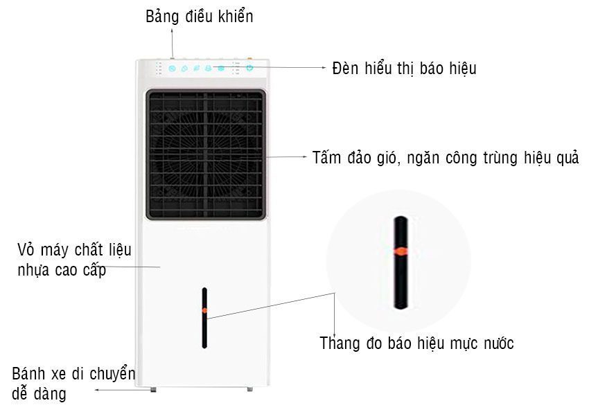Máy làm mát không khí Apechome MIK-28EX - Hàng chính hãng