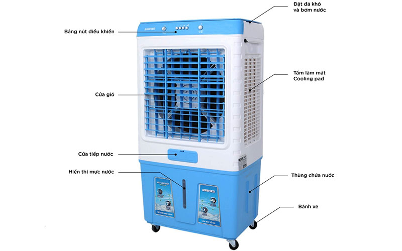 Máy làm mát không khí Asanzo A-8500 - Hàng chính hãng