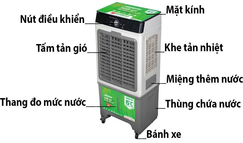 Máy làm mát không khí Bamboo BB-5100 - Hàng chính hãng