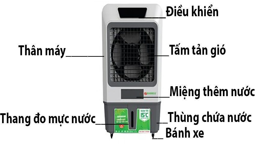 Máy làm mát không khí Bamboo BB18100 - Hàng chính hãng
