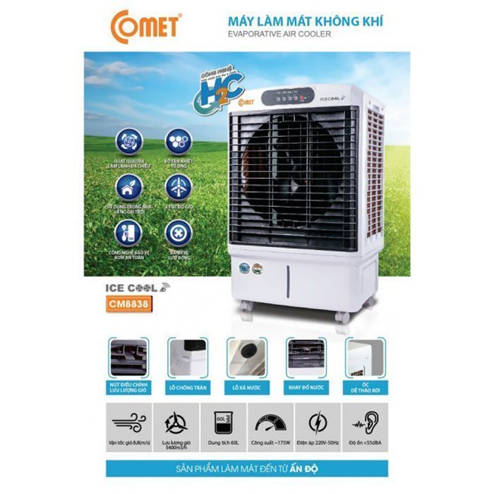 Máy làm mát không khí Comet CM8838 - Hàng chính hãng