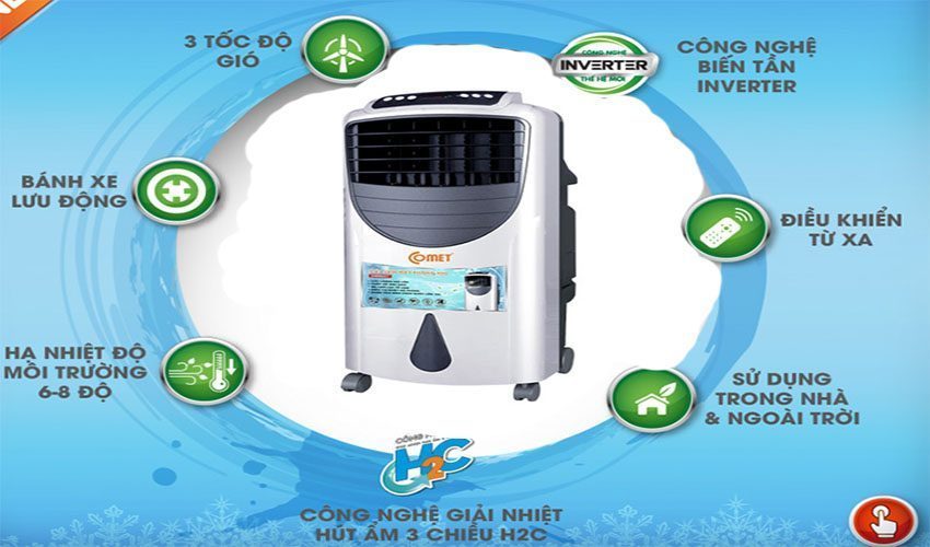 Chức năng của máy làm mát không khí Comet CM8827C