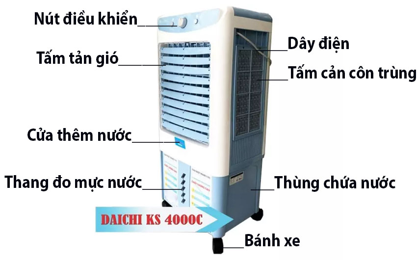 Máy làm mát không khí Daichi KS-4000C - Hàng chính hãng