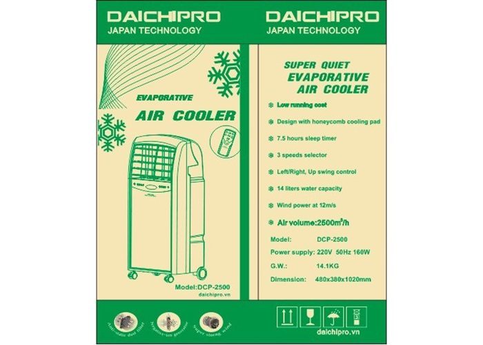 Máy làm mát Daichipro DCP-2500 - Hàng chính hãng