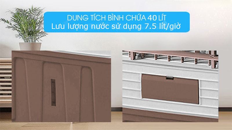 Dung tích thùng chứa nước của Máy làm mát không khí Daikiosan DM101