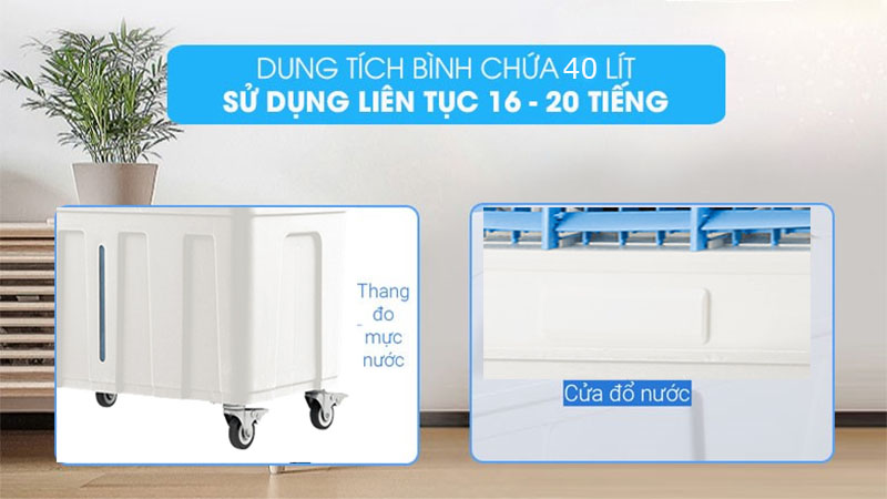 Dung tích thùng nước của Máy làm mát không khí Daikiosan DM107