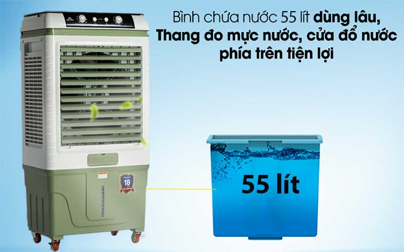 Dung tích thùng chứa nước của Máy làm mát không khí Hòa Phát HPCF1-010