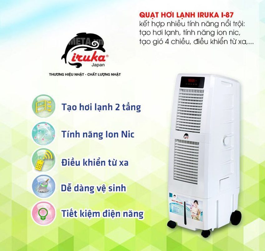 Hẽ thống làm mát của máy làm mát không khí Iruka I-87