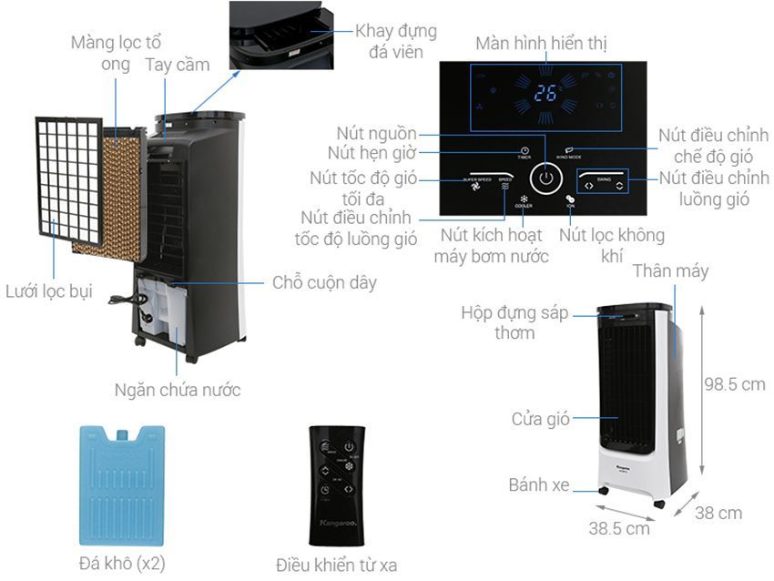 Máy làm mát không khí Kangaroo KG50F18 - Hàng chính hãng