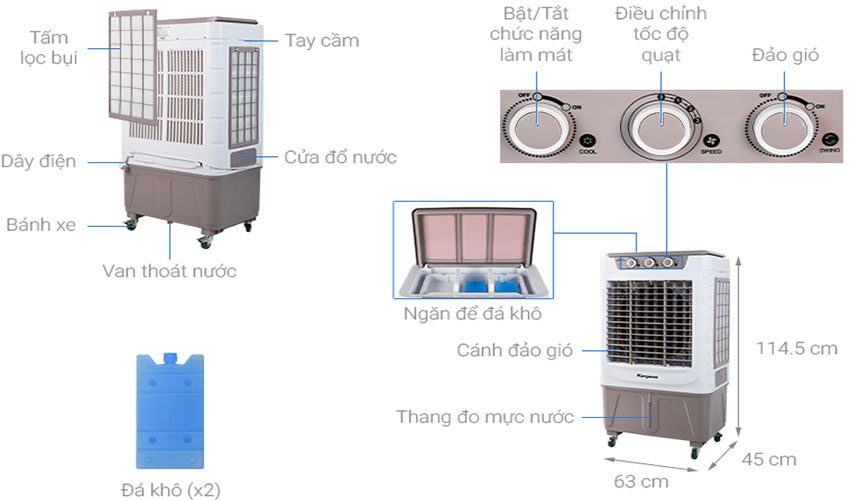 Máy làm mát không khí Kangaroo KG50F66 - Hàng chính hãng