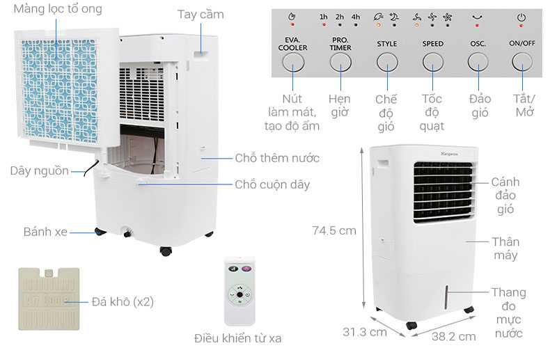 Máy làm mát không khí Kangaroo KG50F70 - Hàng chính hãng