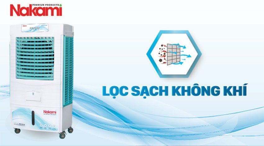 Máy làm mát không khí Nakami NKA-05000A với kahr năng lọc bụi