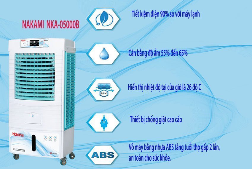 Máy làm mát không khí Nakami NKA-05000B - Hàng chính hãng