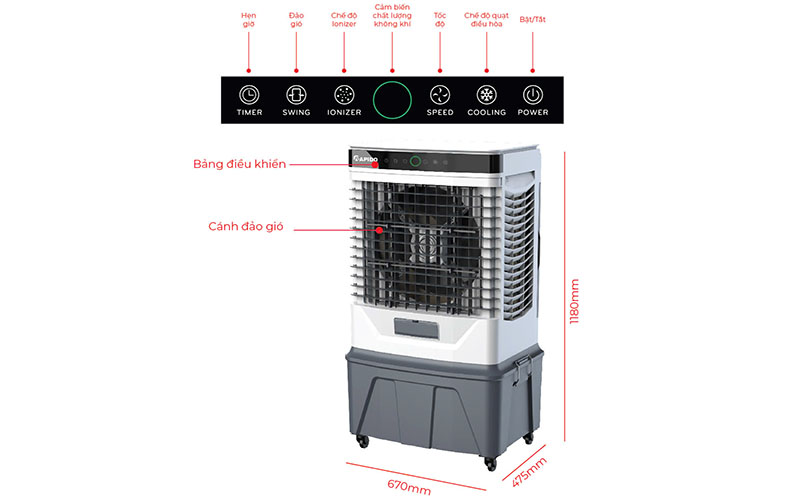 Máy làm mát không khí Rapido Windy-D - Hàng chính hãng